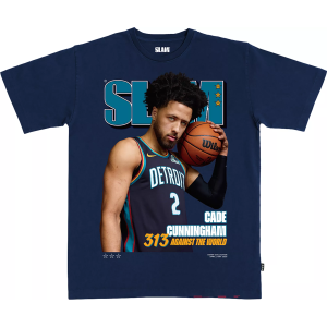Slam SLAM Men's Detroit Pistons Cade Cunningham #2 Navy 2025 City Edition Slam Cover T-Shirt, Large, Blue - $45.00 at DICK'S Sporting Goods