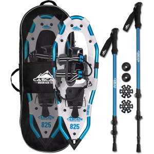 Cascade Mountain Tech Unisex Vantage Snowshoe Kit, Large, White