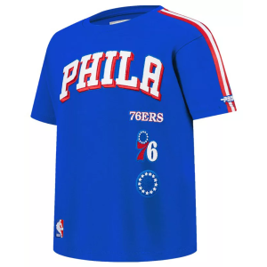 Pro Standard Youth Philadelphia 76ers Blue Retro Classic Taping T-Shirt, XL, Multi