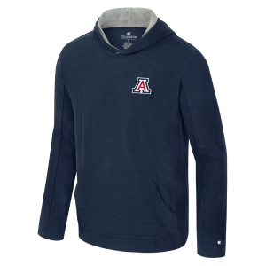 Colosseum Men's Arizona Wildcats Navy Long Sleeve Hoodie Shirt, Small, Blue