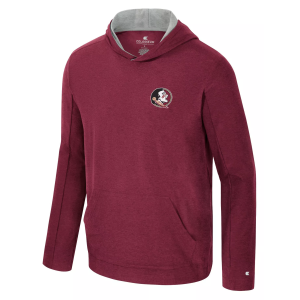Colosseum Men's Florida State Seminoles Garnet Long Sleeve Hoodie Shirt, Medium, Red