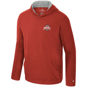 Colosseum Men's Ohio State Buckeyes Red Long Sleeve Hoodie T-Shirt, Small