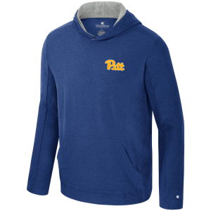 Colosseum Men's Pitt Panthers Royal Long Sleeve Hoodie T-Shirt, Small, Blue