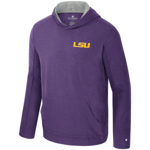 Colosseum Men's LSU Tigers Purple Long Sleeve Hoodie T-Shirt, Small