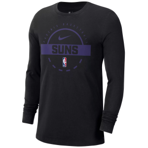 Nike Men's Phoenix Suns Black On Court Practice Long Sleeve T-Shirt, Large