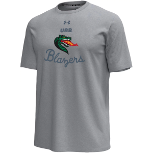Under Armour Men's UAB Blazers Steel Heather Icon T-Shirt, Medium, Gray