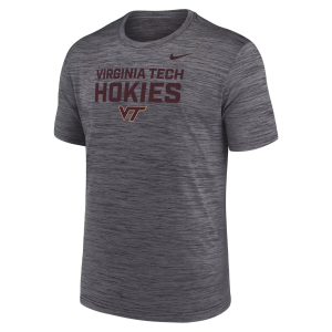 Nike Men's Virginia Tech Hokies Grey Velocity Legend Short Sleeve T-Shirt, XXL, Gray