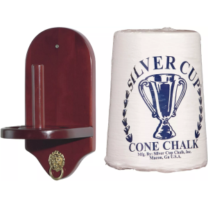Viper Silver Cup Billiard Cone Chalk and Holder, White