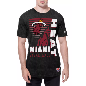 New Era New Era Men's Miami Heat Black Throwback Washed T-Shirt, Small - $41.99 at DICK'S Sporting Goods