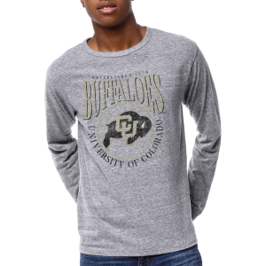 League-Legacy Men's Colorado Buffaloes Grey Victory Falls Long Sleeve T-Shirt, XXL, Gray