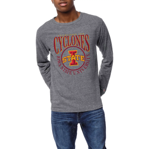 League-Legacy Men's Iowa State Cyclones Grey Victory Falls Long Sleeve T-Shirt, XXL, Gray
