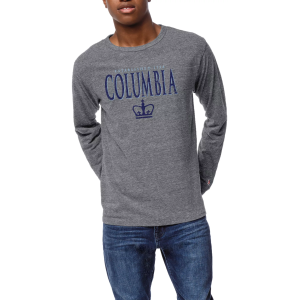 League-Legacy Men's Columbia Lions Grey Victory Falls Long Sleeve T-Shirt, XXL, Gray