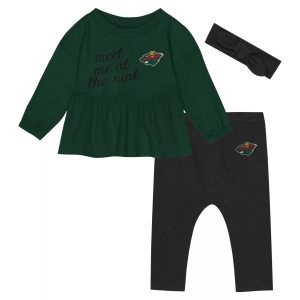 NHL Infant Minnesota Wild Green Rink Queen Set, Boys', 18M