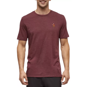 tentree Men's Sasquatch Short Sleeve T-Shirt, Medium, Deep Burgundy Hthr/Lmbjck