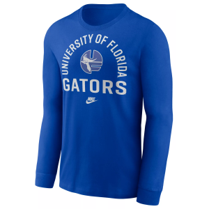 Nike Men's Florida Gators Game Royal Legacy Arch Long Sleeve T-Shirt, Small, Blue