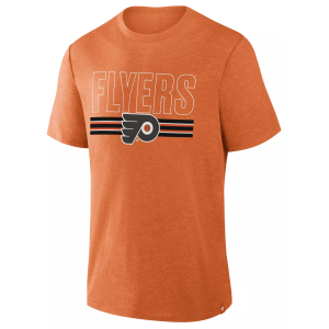 NHL Men's Philadelphia Flyers Orange Triblend Short Sleeve T-Shirt, Medium