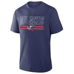 NHL Men's Columbus Blue Jackets Navy Triblend Short Sleeve T-Shirt, Small