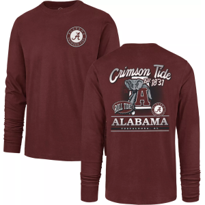 '47 Men's Alabama Crimson Tide Red Regional Backer Long Sleeve T-Shirt, Small