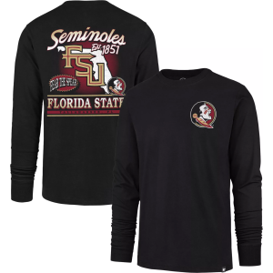 '47 Men's Florida State Seminoles Black Regional Backer Long Sleeve T-Shirt, Small