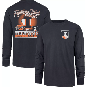 '47 Men's Illinois Fighting Illini Atlas Blue Regional Backer Long Sleeve T-Shirt, XL