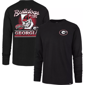 '47 Men's Georgia Bulldogs Black Regional Backer Long Sleeve T-Shirt, Small