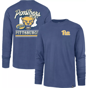 '47 Men's Pitt Panthers Cadet Blue Regional Long Sleeve T-Shirt, Small