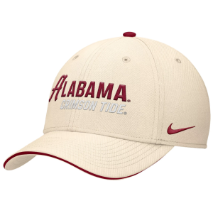Nike Adult Alabama Crimson Tide Natural Rise Primetime Swooshflex Cap, Men's, Small/Medium, Tan