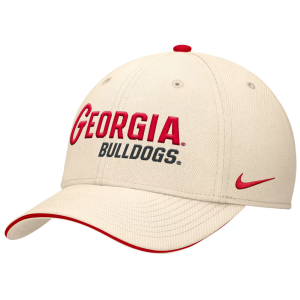 Nike Adult Georgia Bulldogs Natural Rise Primetime Swooshflex Cap, Men's, Small/Medium, Tan