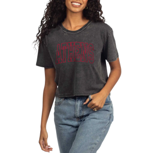 Chicka-D chicka-d Women's Athens Black College Arch Crop T-Shirt, Large - $40.00 at DICK'S Sporting Goods
