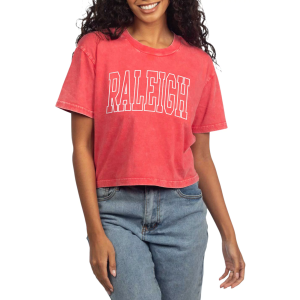 Chicka-D chicka-d Women's Raleigh Red College Arch Crop T-Shirt, Medium - $40.00 at DICK'S Sporting Goods