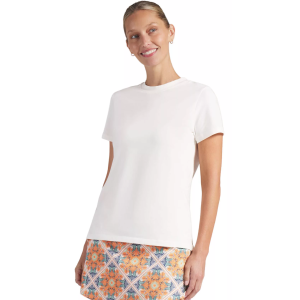 PUMA Women's Charlotte Modalon Performance Golf T-Shirt, Medium, Warm White
