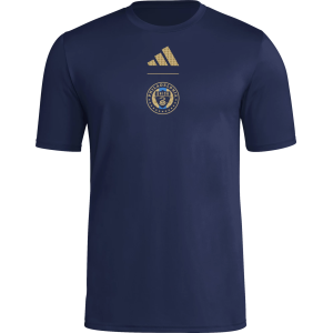 adidas Adult Philadelphia Union 2026 Primary T-Shirt, Men's, Small, Blue