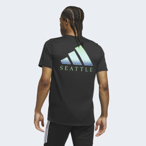 adidas Adult Seattle Sounders Black 2026 Team Logo Alternate T-Shirt, Men's, Small