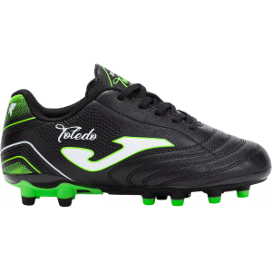 Joma Kids' Toledo 25 FG Soccer Cleats, Size 4, Black/Green