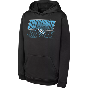 NHL Youth Utah Mammoth Black Fleece Pullover Hoodie, Small