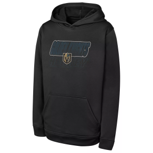 NHL Youth Vegas Golden Knights Black Fleece Pullover Hoodie, Medium