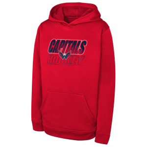 NHL Youth Washington Capitals Red Fleece Pullover Hoodie, Medium