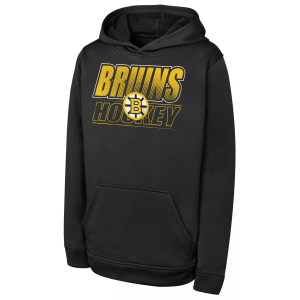 NHL Youth Boston Bruins Black Fleece Pullover Hoodie, Medium