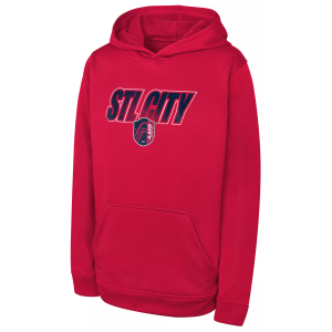 MLS Youth Real St. Louis City Red Pullover Hoodie, Small