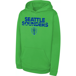 MLS Youth Seattle Sounders Green Extra Point Team Logo Home Hoodie, Small