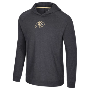 Colosseum Men's Colorado Buffaloes Black Long Sleeve Hoodie T-Shirt, Small