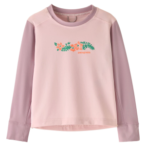 Patagonia Infants' Capilene Silkweight Long Sleeve Shirt, Boys', 18M, Friend Lei/Dorsal Pink