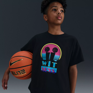 Nike Kids' LeBron James "Miami Twice" Max90 T-Shirt, Small, Black