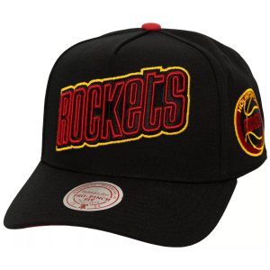 Mitchell & Ness Adult Houston Rockets Black Retro Class Act ProPinch Snapback Hat, Men's