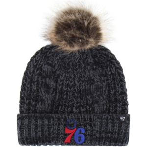 '47 Women's Philadelphia 76ers Black Meeko Cuffed Knit Beanie