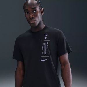Nike Men's 2025 Tottenham Hotspur Black Alternate Multi Graphic T-Shirt, Small