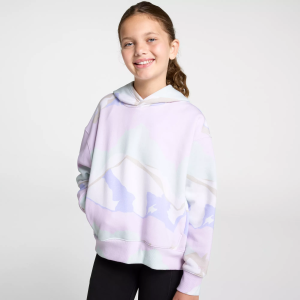 DSG Girls' Classic Fleece Hoodie, Small, Slope Scene Crisp Peri