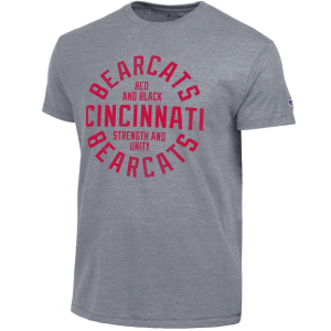 Champion Men's Cincinnati Bearcats Gunsmoke Heather Ultimate Triblend T-Shirt, Small, Gray