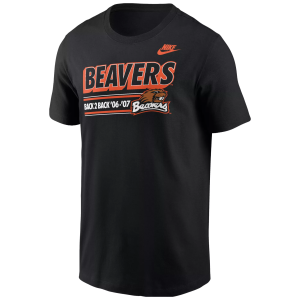 Nike Men's Oregon State Beavers Black Core Cotton T-Shirt, Small