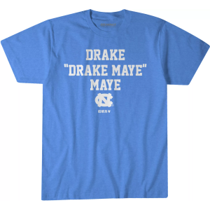 Breakingt BreakingT Adult North Carolina Tar Heels Drake "Drake Maye" Maye Carolina Blue T-Shirt, Men's, Small - $35.00 at DICK'S Sporting Goods